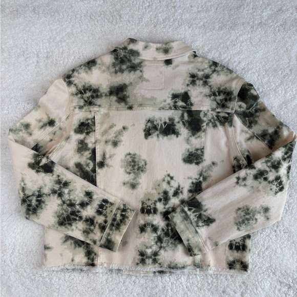 Sanctuary Cream and Green Tie-Dye Jean Jacket - Picture 9 of 16